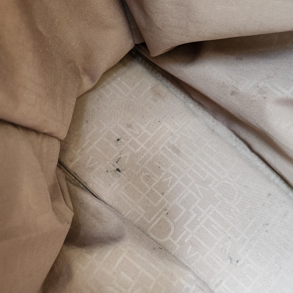 Vintage Diane von Furstenberg Tote Travel Bag Brown Lined Double Handle Purse - Picture 6 of 11